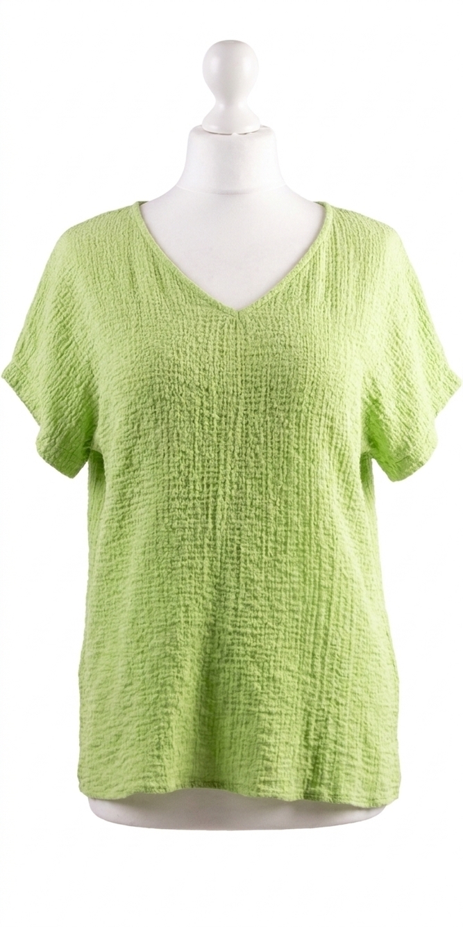 NEW GIGI MODA campana cotton top in lime